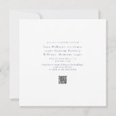 モダンでシンプルなネイビースクエア ブライダルシャワー 招待状 (裏面)