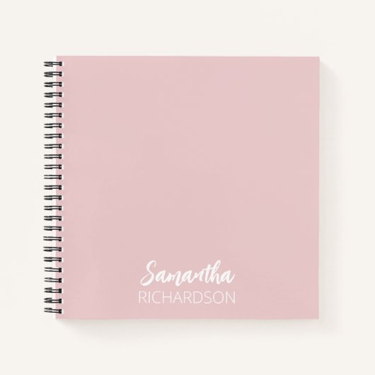 モダンでシンプルなパーソナライズドモノグラム ノートブック (正面)