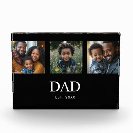 モダンでシンプルなブラックの「Dad Established」3枚の写真 フォトブロック