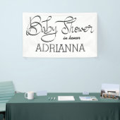 モダンでシンプルなベビーシャワーのタイポグラフィ 横断幕 (トレードショー)
