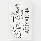 モダンでシンプルなベビーシャワーのタイポグラフィ 横断幕 (縦)