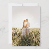 モダンでシンプルなボタニカルな結婚式の写真 サンキューカード (裏面)