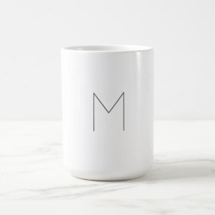 モダンでシンプルなモノグラムのミニマリスト コーヒーマグカップ