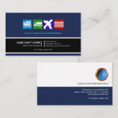 モダンでシンプルなレトロの専門のサプライチェーン 名刺 (正面/裏面)