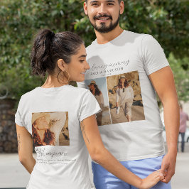 モダンでシンプルな写真コラージュの葬儀 Tシャツ