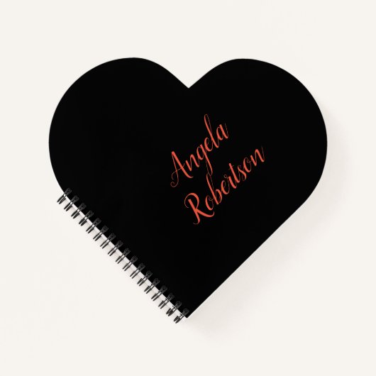 モダンでシンプルな名前を追加する ノートブック (正面)