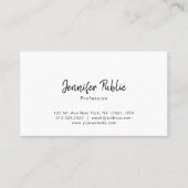 モダンでシンプルな専門のエレガントで白いテンプレート 名刺 (正面)