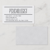 モダンでシンプルな心理学者の名刺 名刺 (正面/裏面)