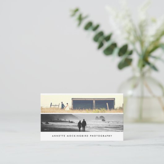 モダンでシンプルな最小主義の写真撮影|の2写真 名刺 (スタンド正面)