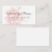 モダンでシンプルな水彩画の植物の赤いシャクヤク 名刺 (正面/裏面)