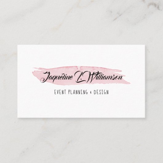 モダンでシンプルな水彩画の洗浄芸術のデザインビジネス 名刺 (正面)