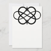 モダンでシンプルな無限ハートの結婚式招待状 招待状 (裏面)