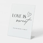 モダンでシンプルな結婚式のデザートバーのテーブルサイン 台座サイン (正面)
