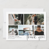 モダンでシンプルな結婚式の写真の御礼 サンキューカード (正面)