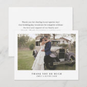 モダンでシンプルな結婚式の写真 サンキューカード (正面/裏面)