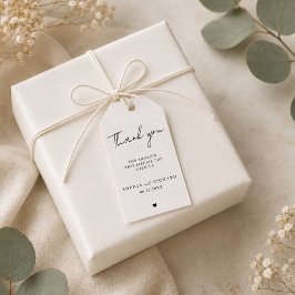 モダンでシンプルな結婚式の引き出物 ギフトタグ