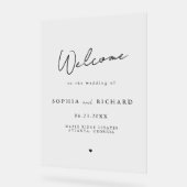 モダンでシンプルな結婚式ウェルカムボード アクリルサイン (傾斜)