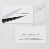 モダンでシンプルな美容師の美容師のせん断 名刺 (正面/裏面)