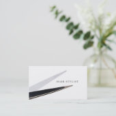 モダンでシンプルな美容師の美容師のせん断 名刺 (スタンド正面)