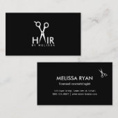 モダンでシンプルな美容師の美容師のサロンのせん断 名刺 (正面/裏面)