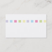 モダンでシンプルな色は名刺を平方します 名刺 (裏面)