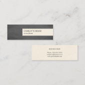 モダンでシンプルな質の灰色のストライプのコンサルタント スキニー名刺 (正面/裏面)
