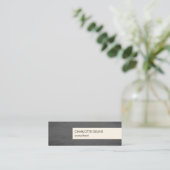 モダンでシンプルな質の灰色のストライプのコンサルタント スキニー名刺 (スタンド正面)