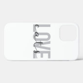 モダンでシンプルな都会的なデザインのラブキャッツ Case-Mate iPhoneケース (裏面 (横))