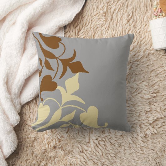 モダンでシンプルなBiegeブラウンの灰色のつる植物の装飾用クッション クッション (ブランケット)