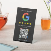 モダンでシンプルなGoogleレビューQRコードビジネス 台座サイン (インサイチュ)