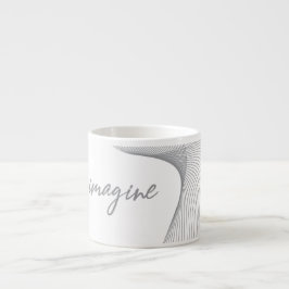 モダンでシンプル、エレガントな「Imagine」のグラフィックデザイン エスプレッソカップ