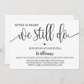 モダンでシンプル　私たちはまだ結婚記念日を祝う 招待状 (正面/裏面)