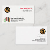 モダンでスタイリッシュで抽象的な住宅建築業者の建築 名刺 (正面/裏面)