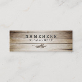 モダンでスタイリッシュで暗いコーヒー木製の小型名刺 スキニー名刺