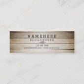 モダンでスタイリッシュで暗いコーヒー木製の小型名刺 スキニー名刺 (裏面)