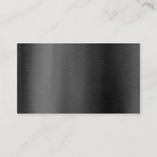 モダンでスタイリッシュで黒い金ゴールドの灰色の明白な絹の終わり 名刺 (裏面)