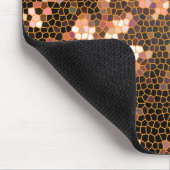 モダンでスタイリッシュで、粋で黒くおよび黄色パターン マウスパッド (コーナー)