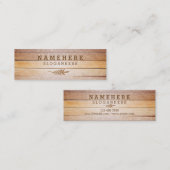 モダンでスタイリッシュなグリッターの木製の小型名刺 スキニー名刺 (正面/裏面)