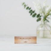 モダンでスタイリッシュなグリッターの木製の小型名刺 スキニー名刺 (スタンド正面)