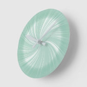 モダンでスタイリッシュなターコイズラディアントツワイリーパターン ラウンド壁時計 (傾斜)