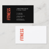 モダンでスタイリッシュなフィットネスのパーソナルトレーナーのコーチ 名刺 (正面/裏面)