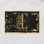 モダンでスタイリッシュなブラック | ゴールド プロフェッショナル 名刺 (正面)