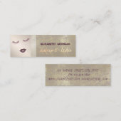 モダンでスタイリッシュなプロフェッショナル、グリッターリップス、ラッシュ スキニー名刺 (正面/裏面)