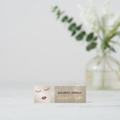 モダンでスタイリッシュなプロフェッショナル、グリッターリップス、ラッシュ スキニー名刺 (スタンド正面)