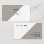 モダンでスタイリッシュなモノグラムの名刺No.1 名刺 (正面/裏面)