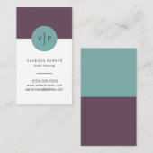 モダンでスタイリッシュなモノグラムの名刺No.2 名刺 (正面/裏面)