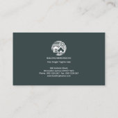 モダンでスタイリッシュな専門の青緑色の青い建築者 名刺 (裏面)