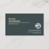 モダンでスタイリッシュな専門の青緑色の青い建築者 名刺 (正面)