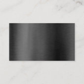 モダンでスタイリッシュな専門の黒い灰色の平野 名刺 (裏面)