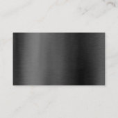 モダンでスタイリッシュな専門の黒い灰色の金ゴールドの平野 名刺 (裏面)